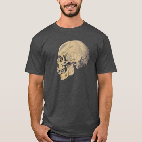 Vintage Skull Anatomy Illustration T_Shirt