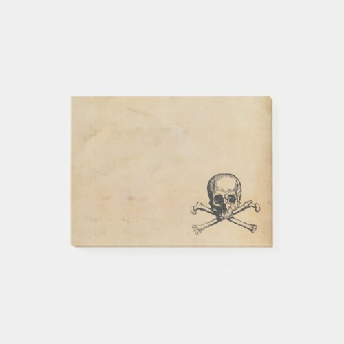 Vintage Skull and Crossbones Illustration Post_it Notes