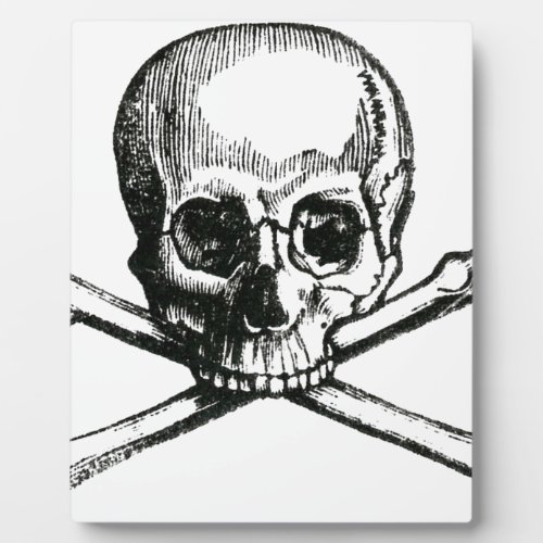 Vintage Skull and Crossbones Plaque