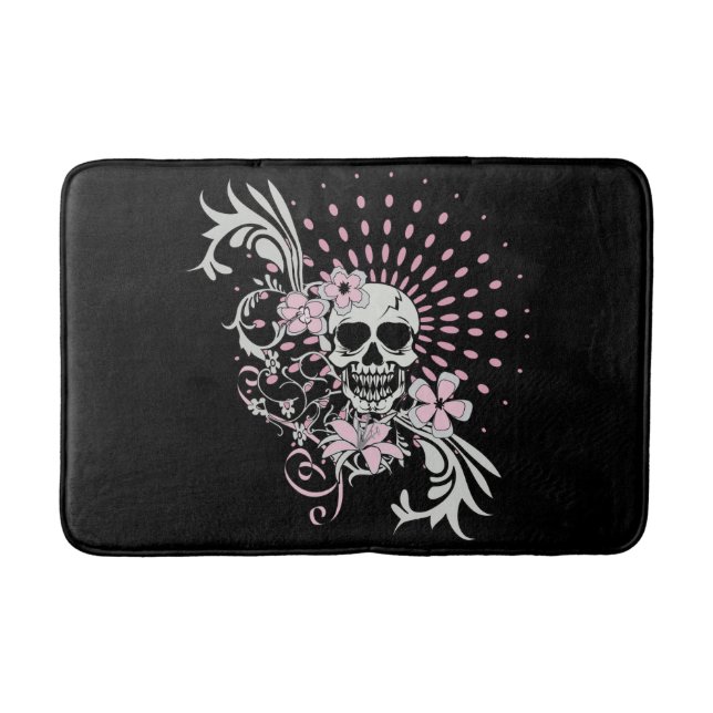 Vintage Skull Bath Mat (Front)