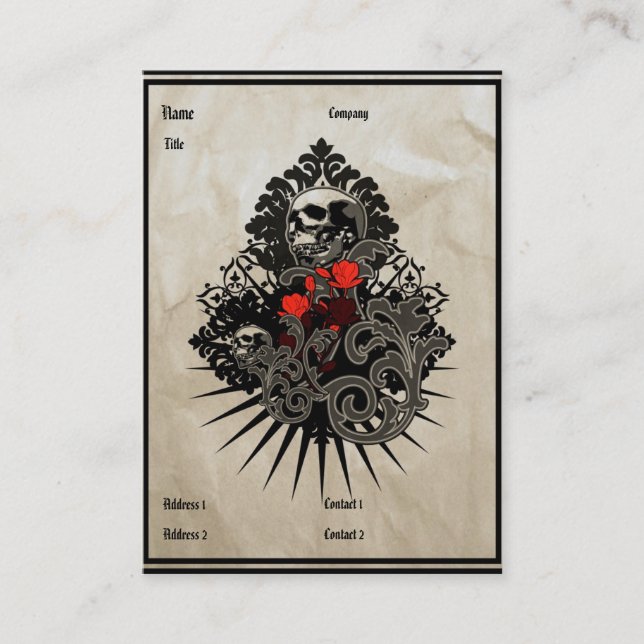 Vintage Skull - Business Card (Front)