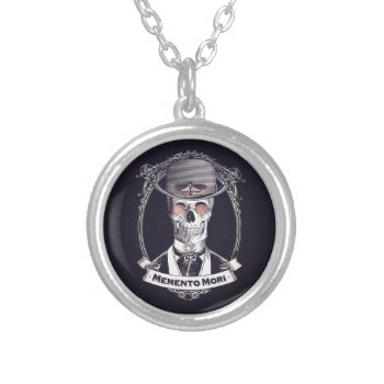 Vintage Skull Cameo Memento Mori Necklace by BluePlanet at Zazzle