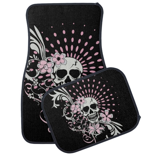 Vintage Skull Car Floor Mat (Set)