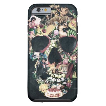 Vintage Skull Tough Iphone 6 Case by ikiiki at Zazzle