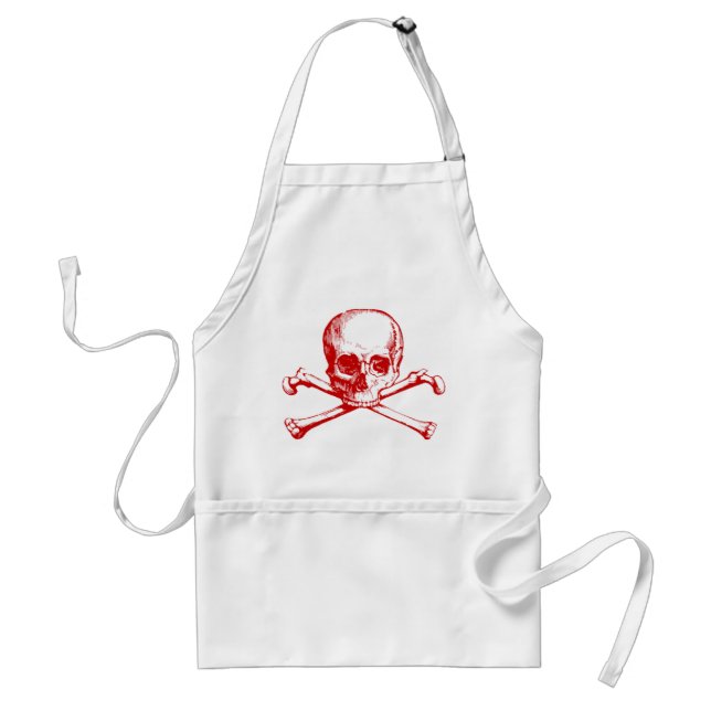 Vintage Skull & Crossbones Adult Apron (Front)