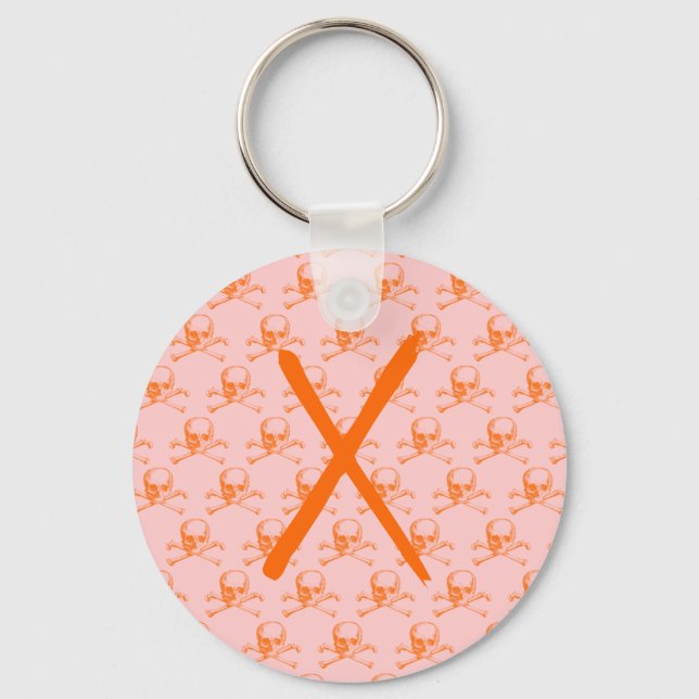 Vintage Skull & Crossbones Keychain (Front)