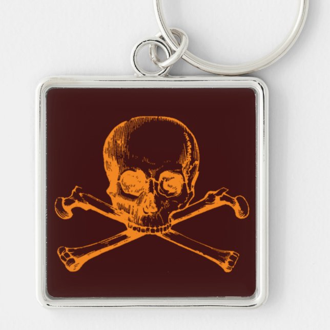 Vintage Skull & Crossbones Keychain (Front)