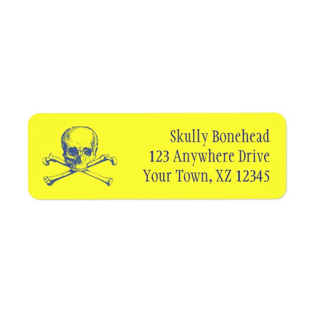 Vintage Skull & Crossbones Label (Front)