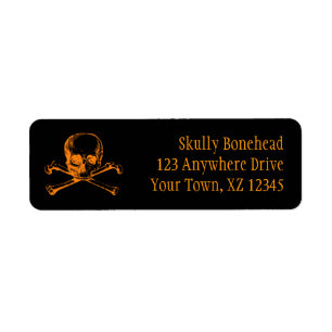 Vintage Skull & Crossbones Label
