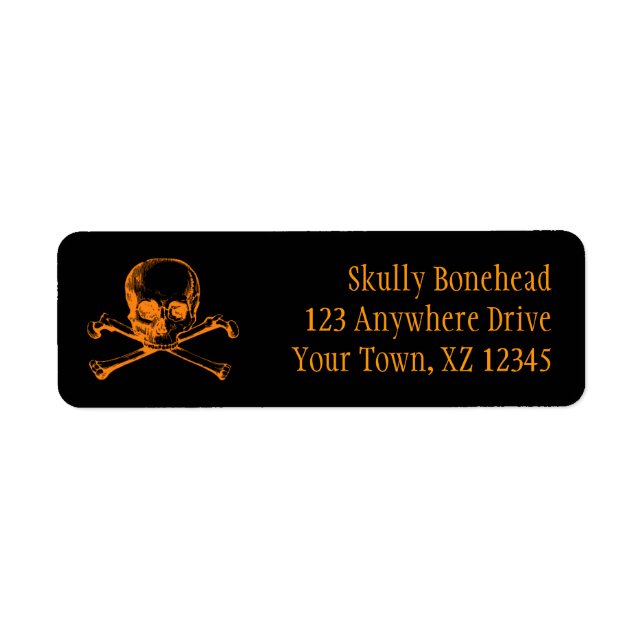 Vintage Skull & Crossbones Label (Front)