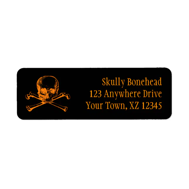 Vintage Skull & Crossbones Label | Zazzle