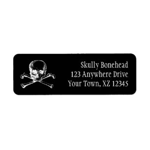 Vintage Skull & Crossbones Label