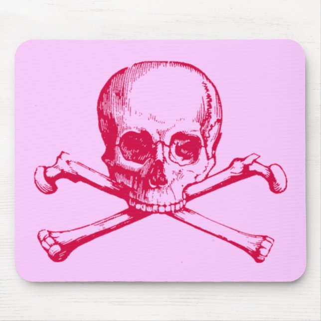 Vintage Skull & Crossbones Mouse Pad (Front)