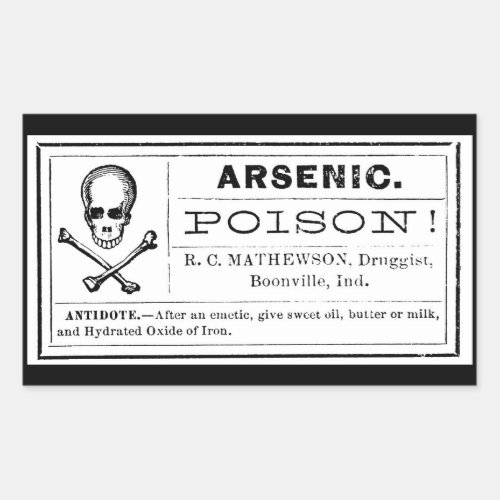 Vintage Skull Crossed Bones Arsenic Poison Label