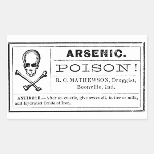 Vintage Skull Crossed Bones Arsenic Poison Label