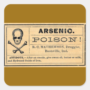 Vintage Skull Crossed Bones Arsenic Poison Label
