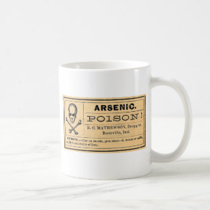 Vintage Skull Crossed Bones Arsenic Poison Label Coffee Mug