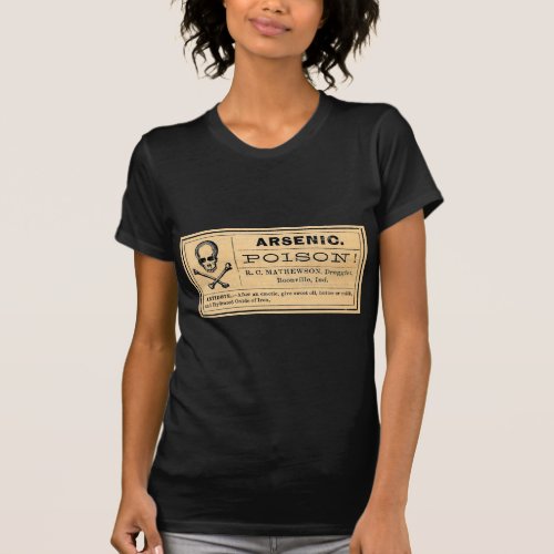 Vintage Skull Crossed Bones Arsenic Poison Label T_Shirt