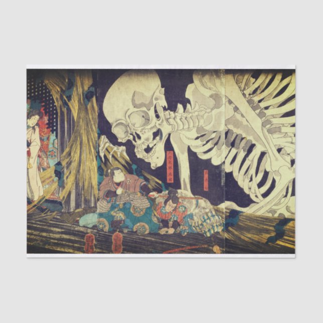 Vintage Skull Decoupage Tissue Paper (Front)