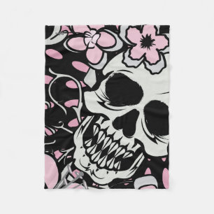 Vintage Skull Fleece Blanket