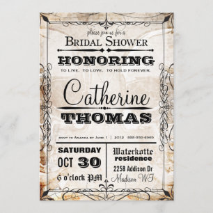 Vintage Skull & Flourishes Wedding  Invitation