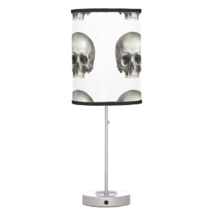 Vintage Skull Lampshade Table Lamp