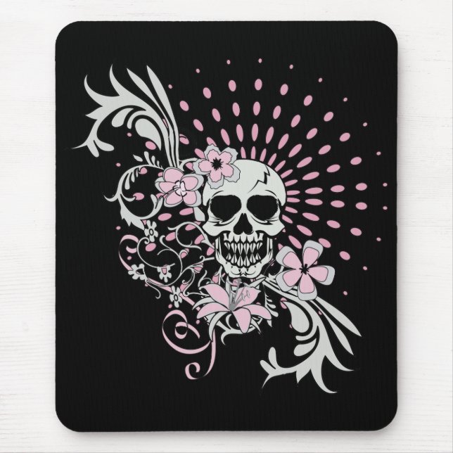 Vintage Skull Mouse Pad (Front)