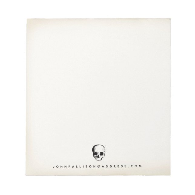 Vintage Skull Notepad (Front)
