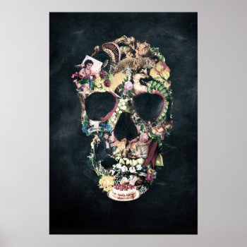 Vintage Skull Poster by ikiiki at Zazzle