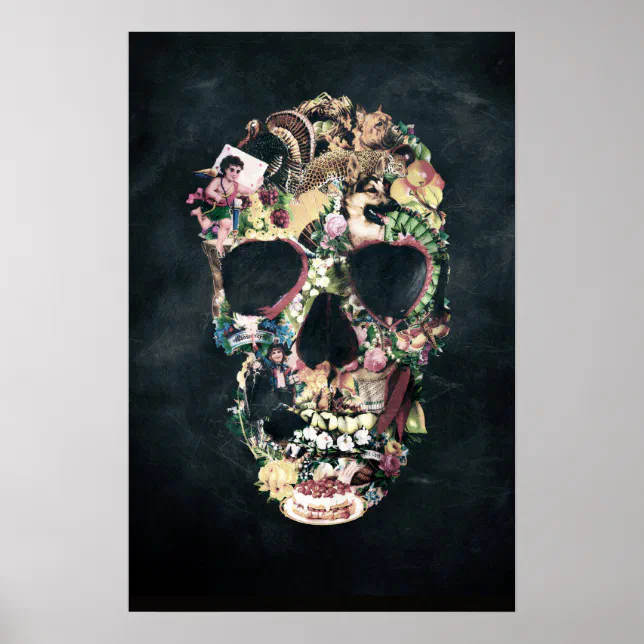 Vintage Skull Poster Zazzle