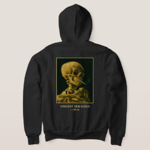 Vintage Skull Smoking – Unique Van Gogh Inspired  Hoodie
