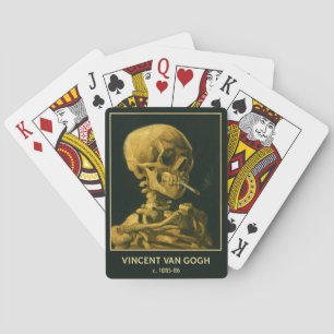 Vintage Skull Smoking – Unique Van Gogh Inspired Poker Cards