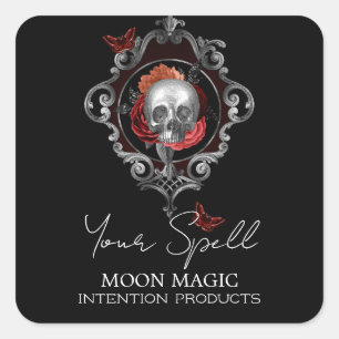 Vintage Skull Spell Jar Labels