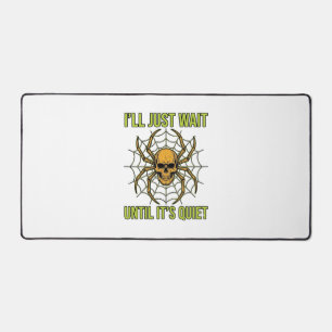 Vintage Skull Spider Funny Halloween T-Shirt Desig Desk Mat