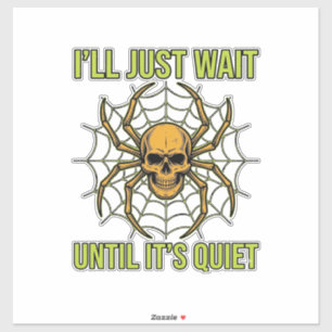 Vintage Skull Spider Funny Halloween T-Shirt Desig Sticker