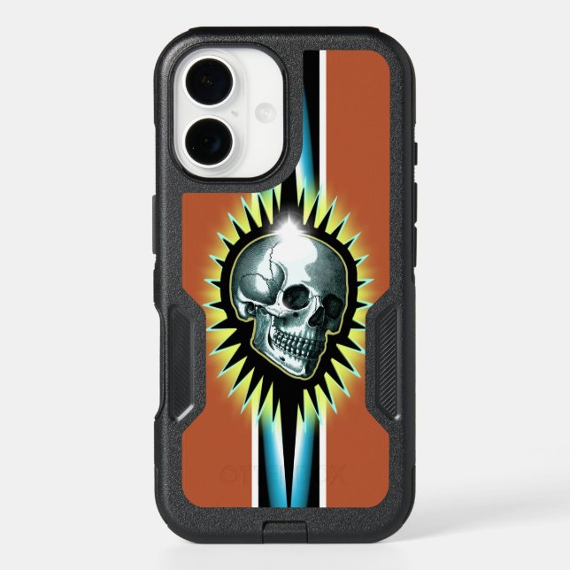 Vintage Skull Starburst Otterbox iPhone Case (Back)