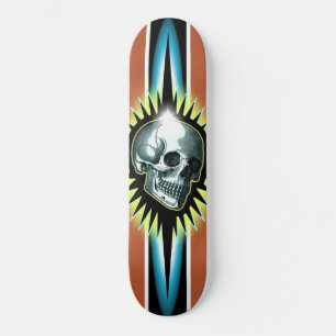 Vintage Skull Starburst Skateboard