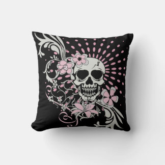 Vintage Skull Throw Pillow