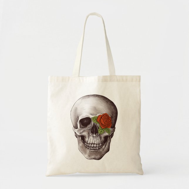 Vintage Skull Tote Bag (Front)