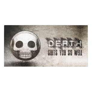Vintage Skullmoji Door Plate Door Sign