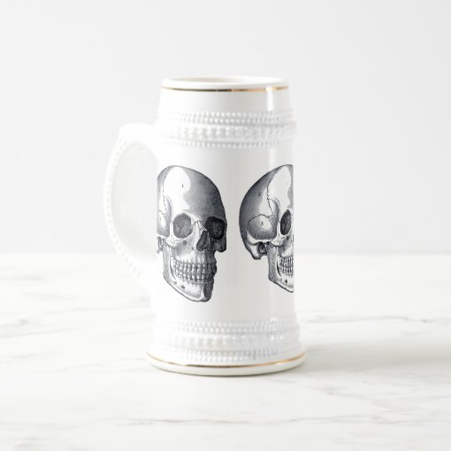 Vintage Skulls Gothic Punk Beer Stein Zazzle
