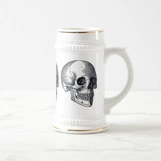 Vintage Skulls Gothic Punk Beer Stein Zazzle