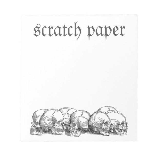 Vintage Skulls Notepad (Front)