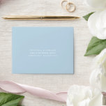 Vintage Sky Blue Floral Wedding RSVP Envelope<br><div class="desc">Vintage Sky Blue Floral,  wedding rsvp card envelope. Envelope is lined with a Vintage inspired Chinoiserie style garden floral pattern. Features,  return address on front.</div>