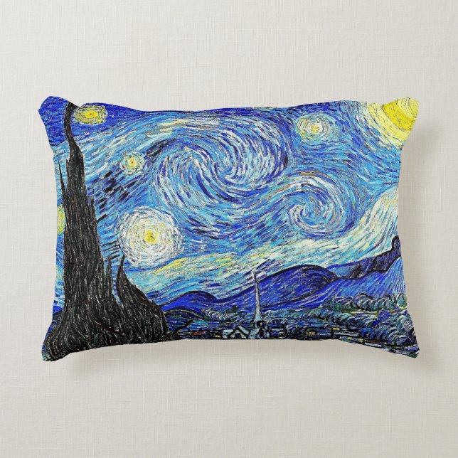 Vintage Sky Night Starry Night Accent Pillow (Front)