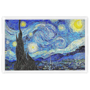 Vintage Sky Night Starry Night Acrylic Tray