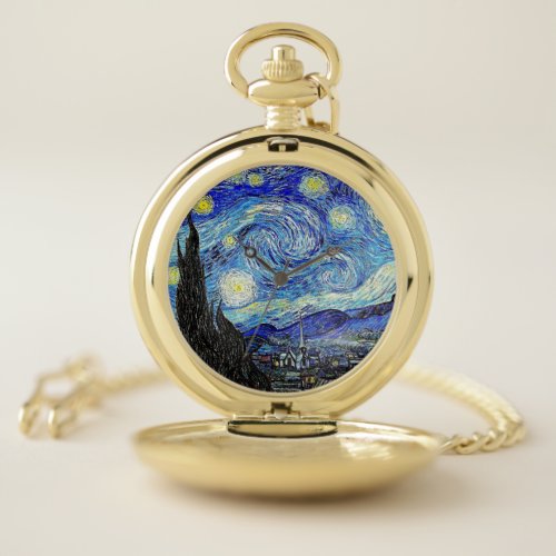 Vintage Sky Night Starry Night Pocket Watch