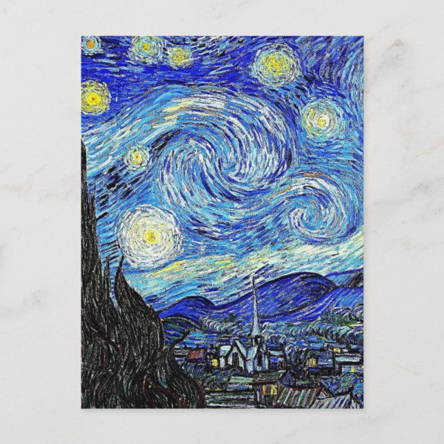 Vintage Sky Night Starry Night Postcard (Front)