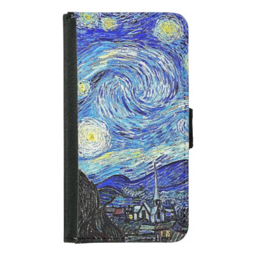 Vintage Sky Night Starry Night Samsung Galaxy S5 Wallet Case
