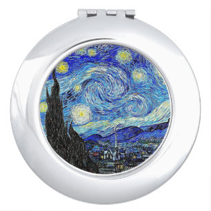 Vintage Sky Night Starry Night Wham-O Frisbee Compact Mirror
